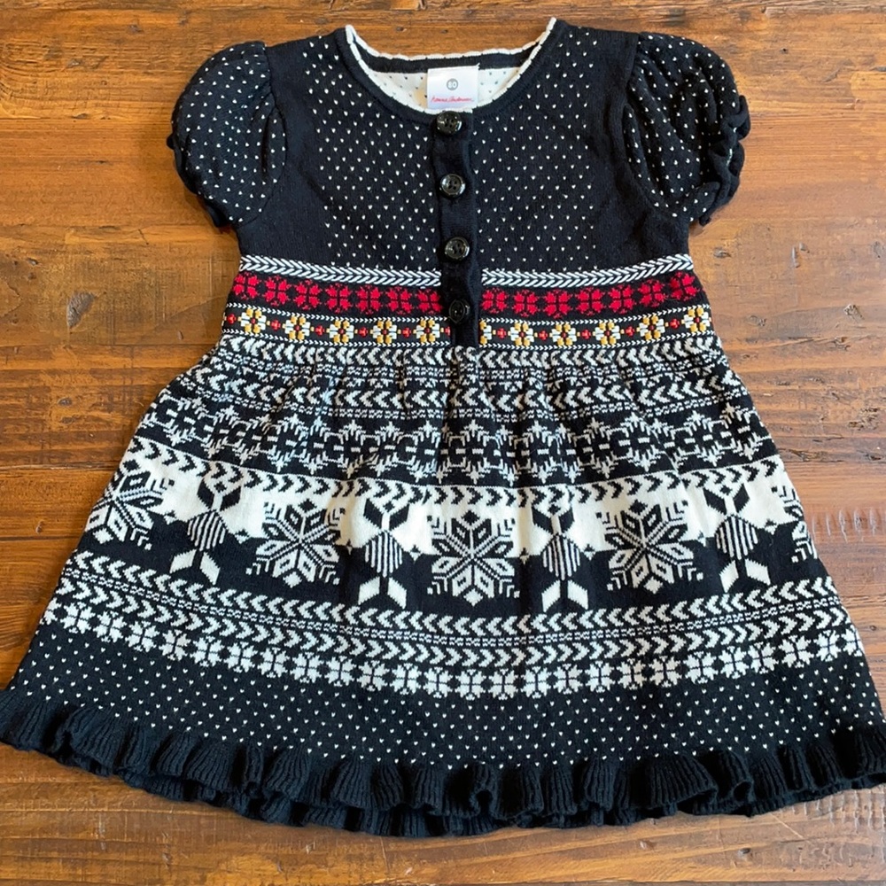 Hanna Andersson holiday sweater dress. Wore once. Perfect for Santa pic.